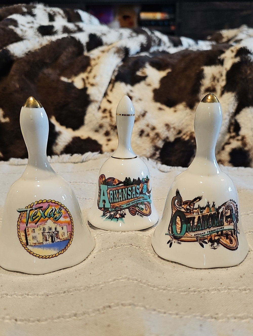 Set Of 3 Souvenir State Bells